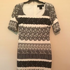 Kardashian Kollection | Black and Ivory Dress